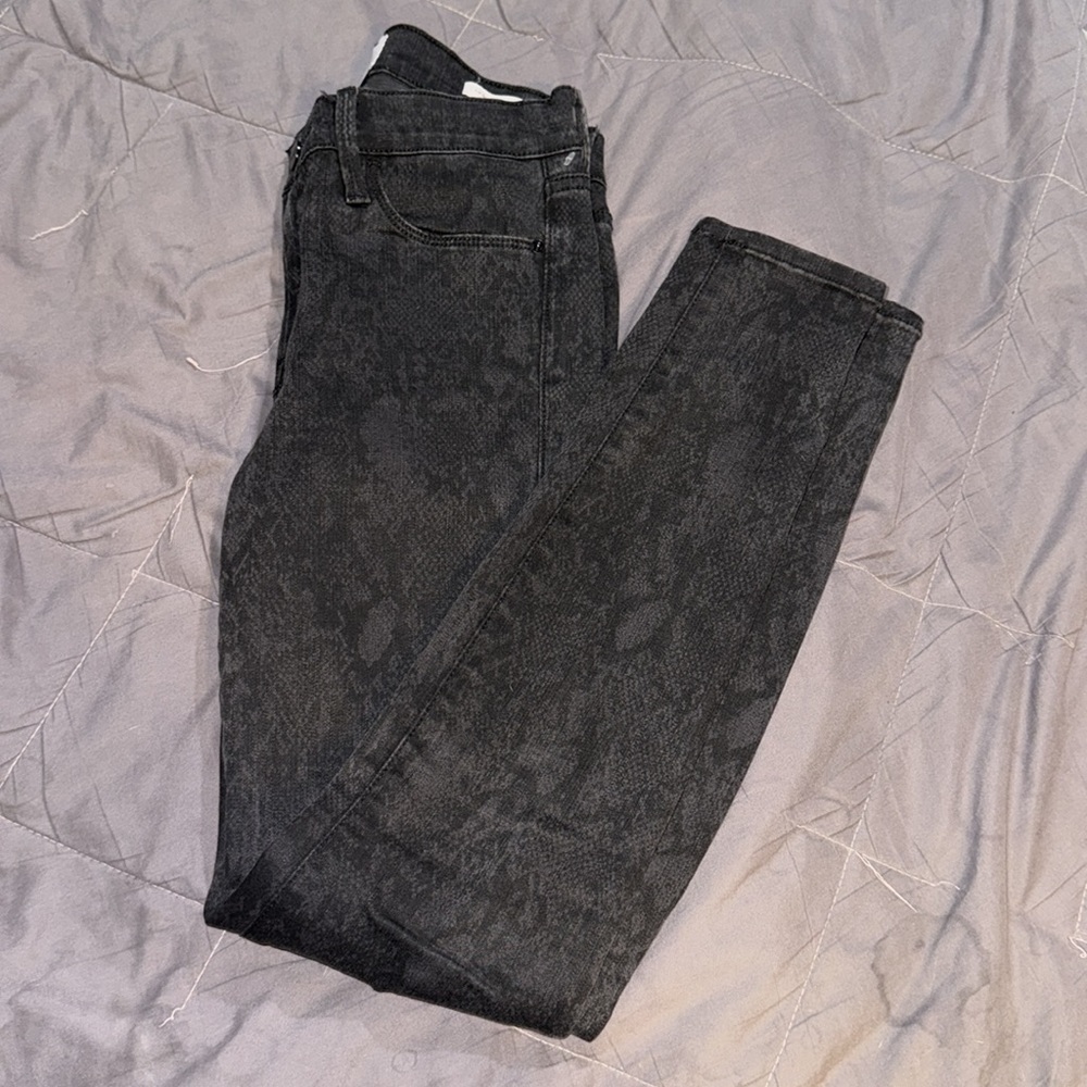 FRAME Le Skinny Jeans De Jeanne Tonal Python